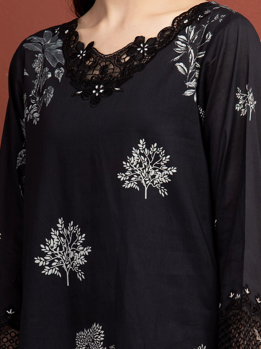 edenrobe Premium Lawn Unstitched Embroidered 3Pc Suit EWU5V1-31496