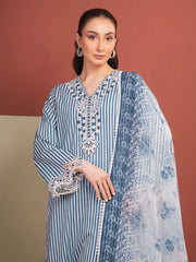 edenrobe Premium Lawn Unstitched Embroidered 3Pc Suit EWU5V1-31497