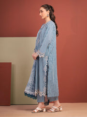 edenrobe Premium Lawn Unstitched Embroidered 3Pc Suit EWU5V1-31497