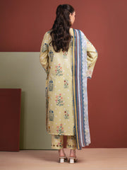 edenrobe Premium Lawn Unstitched Embroidered 3Pc Suit EWU5V1-31498