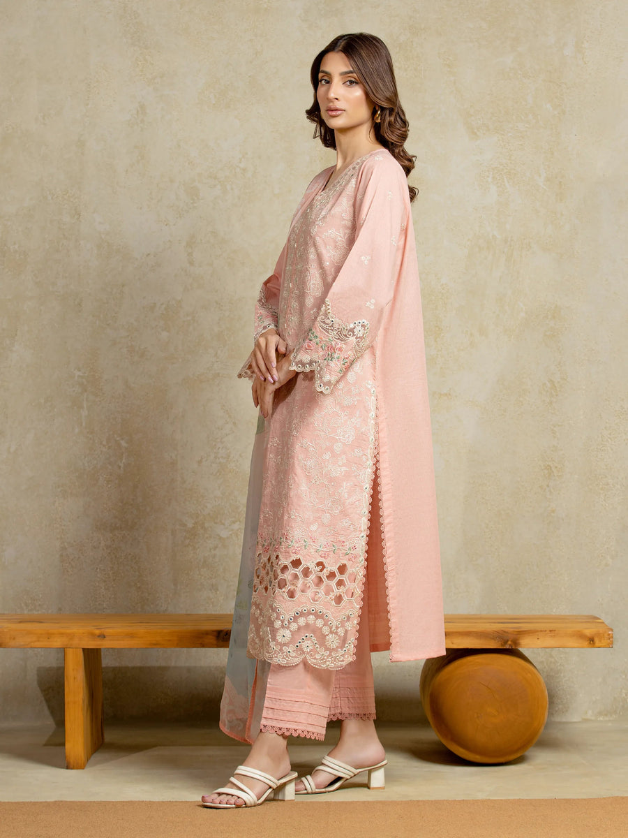 edenrobe Premium Festive Unstitched Lawn 3Pc Suit EWU5V1-31704