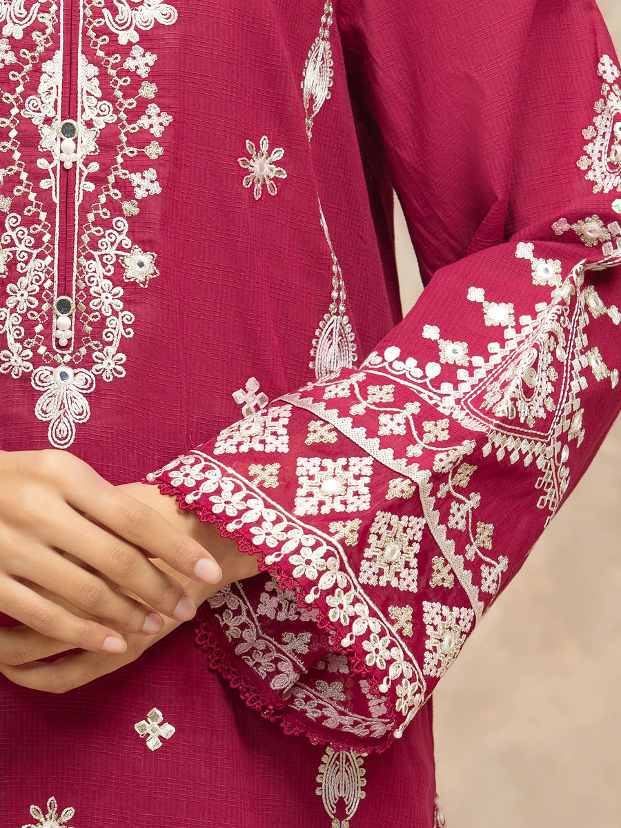 edenrobe Premium Festive Unstitched Lawn 3Pc Suit EWU5V1-31706