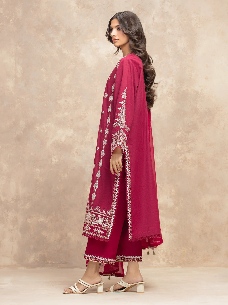 edenrobe Premium Festive Unstitched Lawn 3Pc Suit EWU5V1-31706