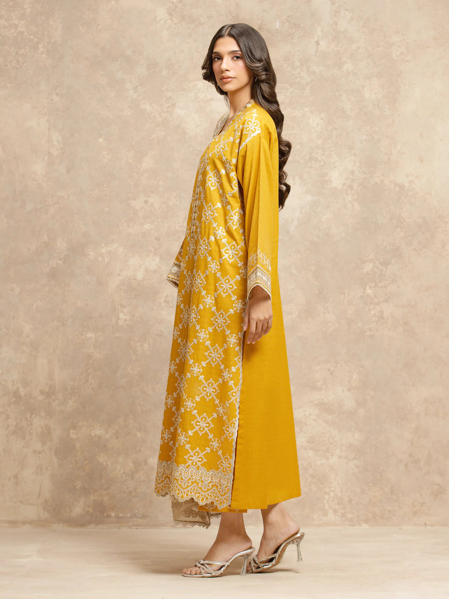 edenrobe Premium Festive Unstitched Lawn 3Pc Suit EWU5V1-31707