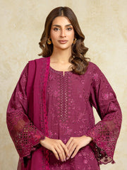 edenrobe Premium Festive Unstitched Lawn 3Pc Suit EWU5V1-31708