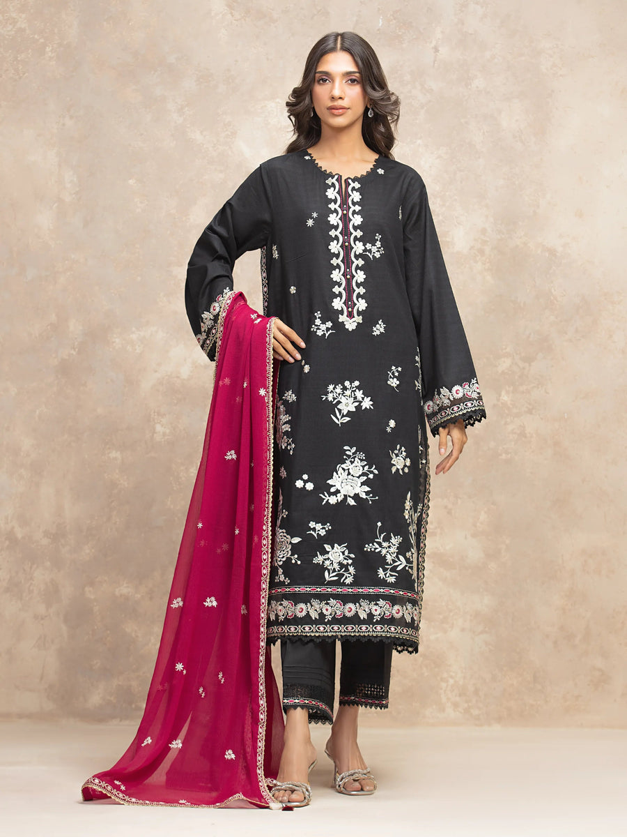 edenrobe Premium Festive Unstitched Lawn 3Pc Suit EWU5V1-31709