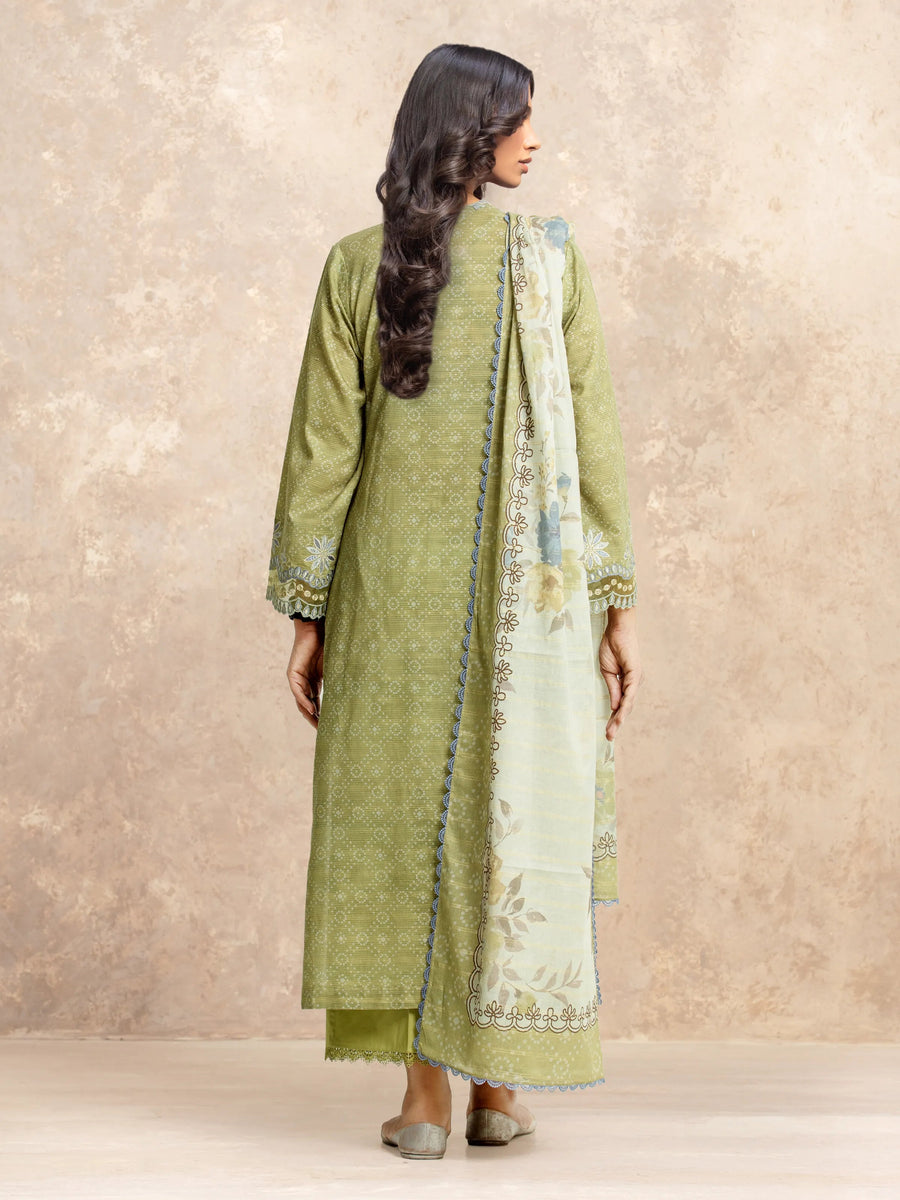 edenrobe Premium Festive Unstitched Lawn 3Pc Suit EWU5V1-31877