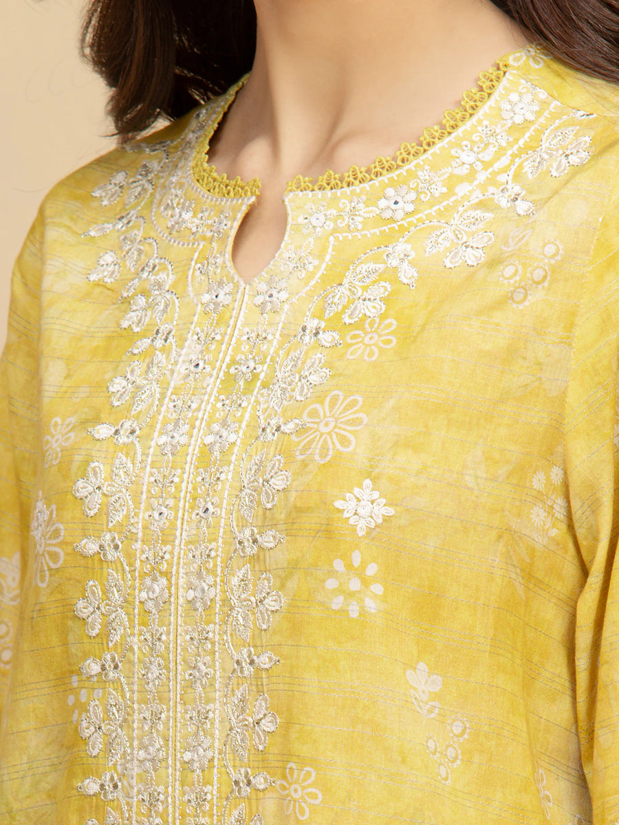 edenrobe Premium Festive Unstitched Lawn 3Pc Suit EWU5V1-31880