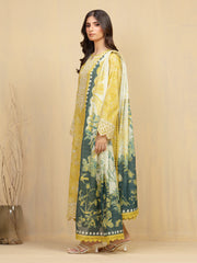 edenrobe Premium Festive Unstitched Lawn 3Pc Suit EWU5V1-31880