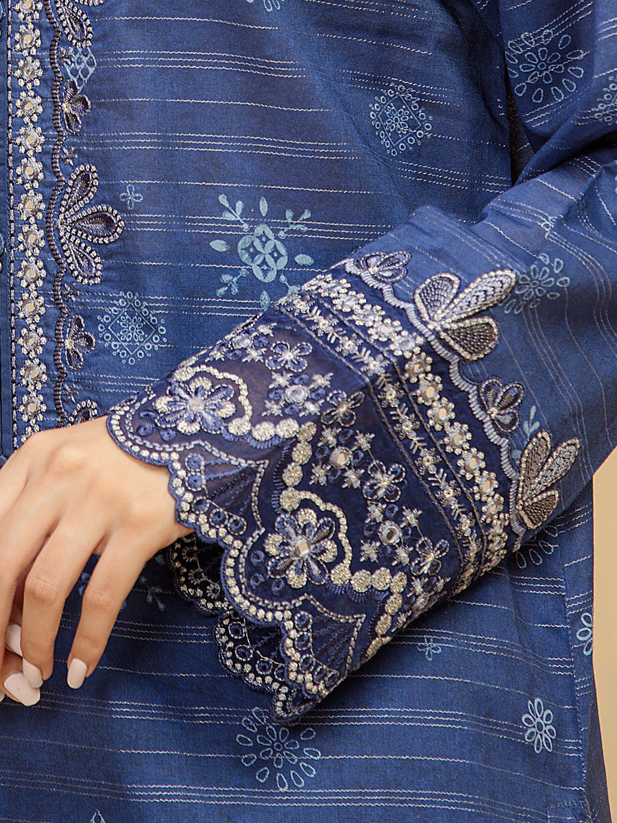 edenrobe Premium Festive Unstitched Lawn 3Pc Suit EWU5V1-31881