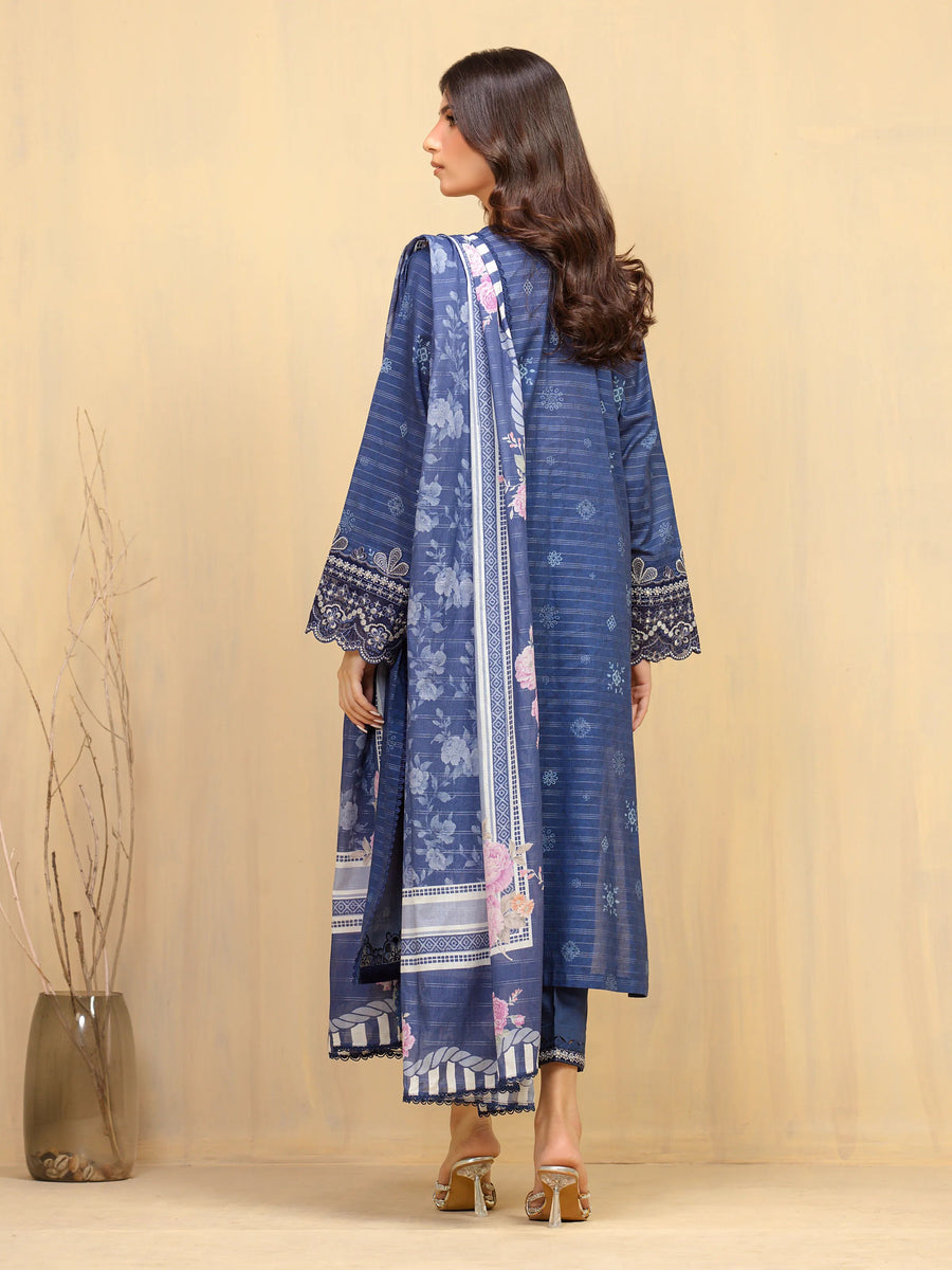 edenrobe Premium Festive Unstitched Lawn 3Pc Suit EWU5V1-31881
