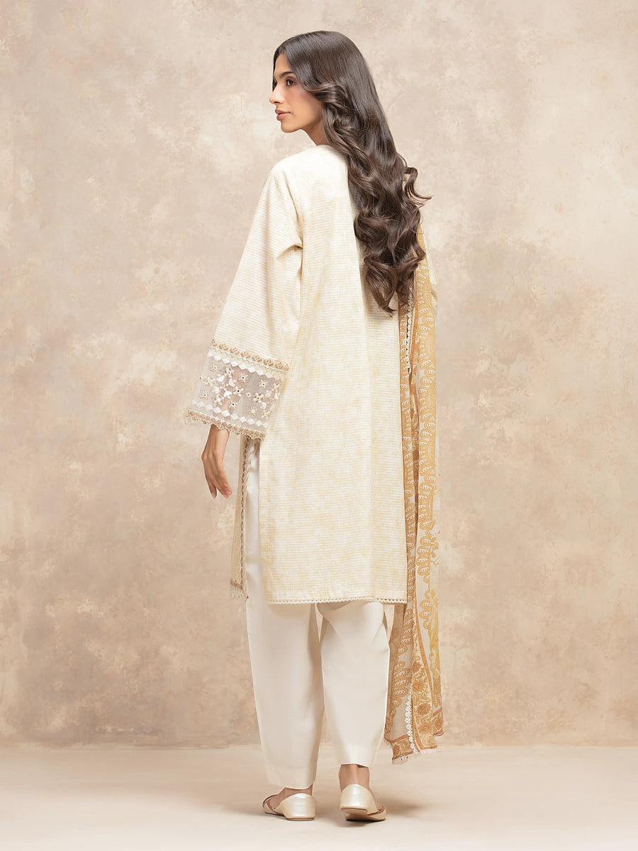 edenrobe Premium Festive Unstitched Lawn 3Pc Suit EWU5V1-31903