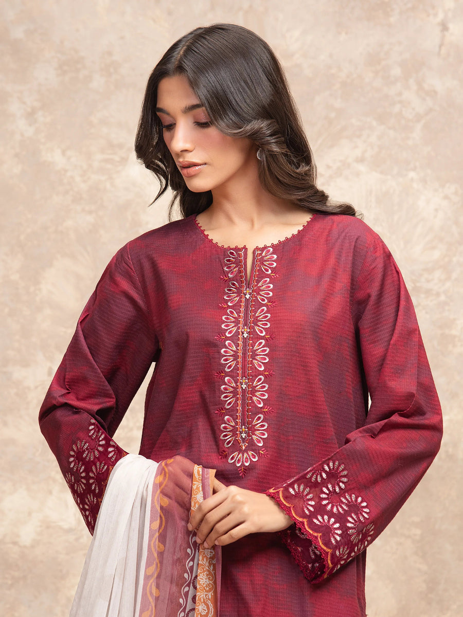edenrobe Premium Festive Unstitched Lawn 3Pc Suit EWU5V1-31904