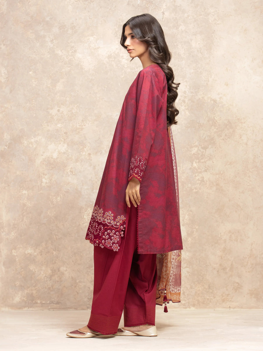 edenrobe Premium Festive Unstitched Lawn 3Pc Suit EWU5V1-31904