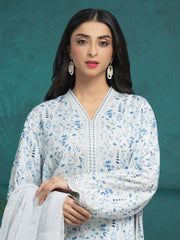 edenrobe Premium Festive Unstitched Raw Silk 3Pc Suit EWU5V16-30217