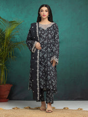 edenrobe Premium Festive Unstitched Raw Silk 3Pc Suit EWU5V16-30219