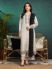 edenrobe Premium Festive Unstitched Raw Silk 3Pc Suit EWU5V16-30220