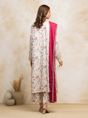 edenrobe Premium Festive Unstitched Raw Silk 3Pc Suit EWU5V16-30221