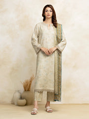 edenrobe Premium Festive Unstitched Raw Silk 3Pc Suit EWU5V16-30222