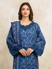 edenrobe Premium Festive Unstitched Raw Silk 3Pc Suit EWU5V16-30224