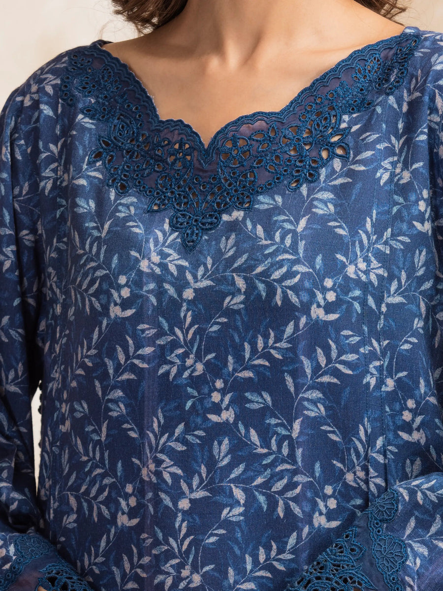 edenrobe Premium Festive Unstitched Raw Silk 3Pc Suit EWU5V16-30224