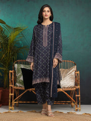edenrobe Premium Festive Unstitched Raw Silk 3Pc Suit EWU5V16-30225