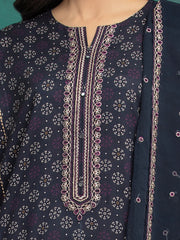 edenrobe Premium Festive Unstitched Raw Silk 3Pc Suit EWU5V16-30225