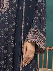edenrobe Premium Festive Unstitched Raw Silk 3Pc Suit EWU5V16-30225