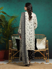 edenrobe Premium Festive Unstitched Raw Silk 3Pc Suit EWU5V16-30379