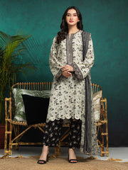 edenrobe Premium Festive Unstitched Raw Silk 3Pc Suit EWU5V16-30379