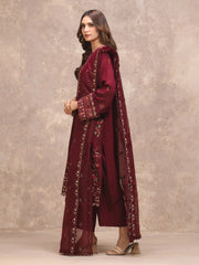 edenrobe Premium Embroidered Viscose Unstitched 3Pc Suit EWU5V19-32026