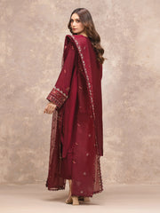 edenrobe Premium Embroidered Viscose Unstitched 3Pc Suit EWU5V19-32026