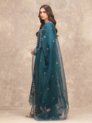 edenrobe Premium Embroidered Viscose Unstitched 3Pc Suit EWU5V19-32027