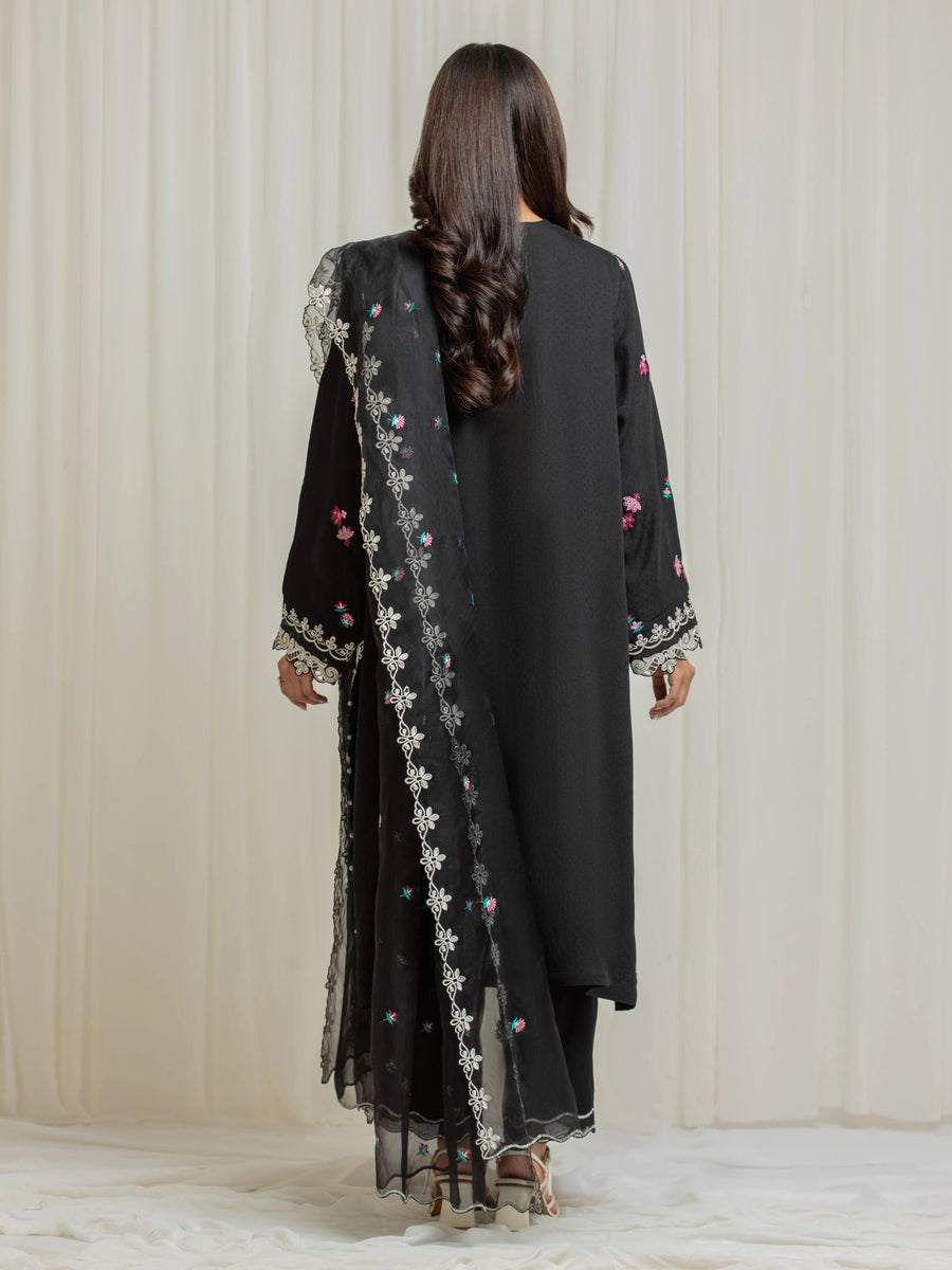 edenrobe Premium Embroidered Viscose Unstitched 3Pc Suit EWU5V19-32030
