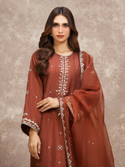 edenrobe Premium Embroidered Viscose Unstitched 3Pc Suit EWU5V19-32032