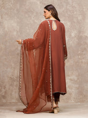 edenrobe Premium Embroidered Viscose Unstitched 3Pc Suit EWU5V19-32032