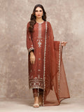 edenrobe Premium Embroidered Viscose Unstitched 3Pc Suit EWU5V19-32032