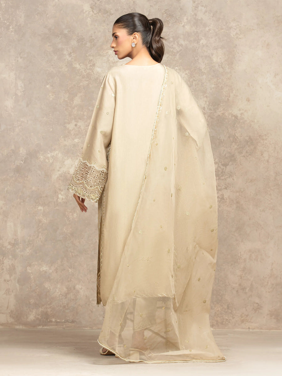 edenrobe Premium Embroidered Viscose Unstitched 3Pc Suit EWU5V19-32046