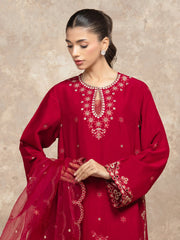 edenrobe Premium Embroidered Viscose Unstitched 3Pc Suit EWU5V19-32048