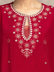 edenrobe Premium Embroidered Viscose Unstitched 3Pc Suit EWU5V19-32048