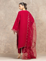 edenrobe Premium Embroidered Viscose Unstitched 3Pc Suit EWU5V19-32048