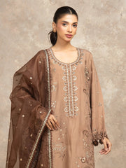 edenrobe Premium Embroidered Viscose Unstitched 3Pc Suit EWU5V19-32049