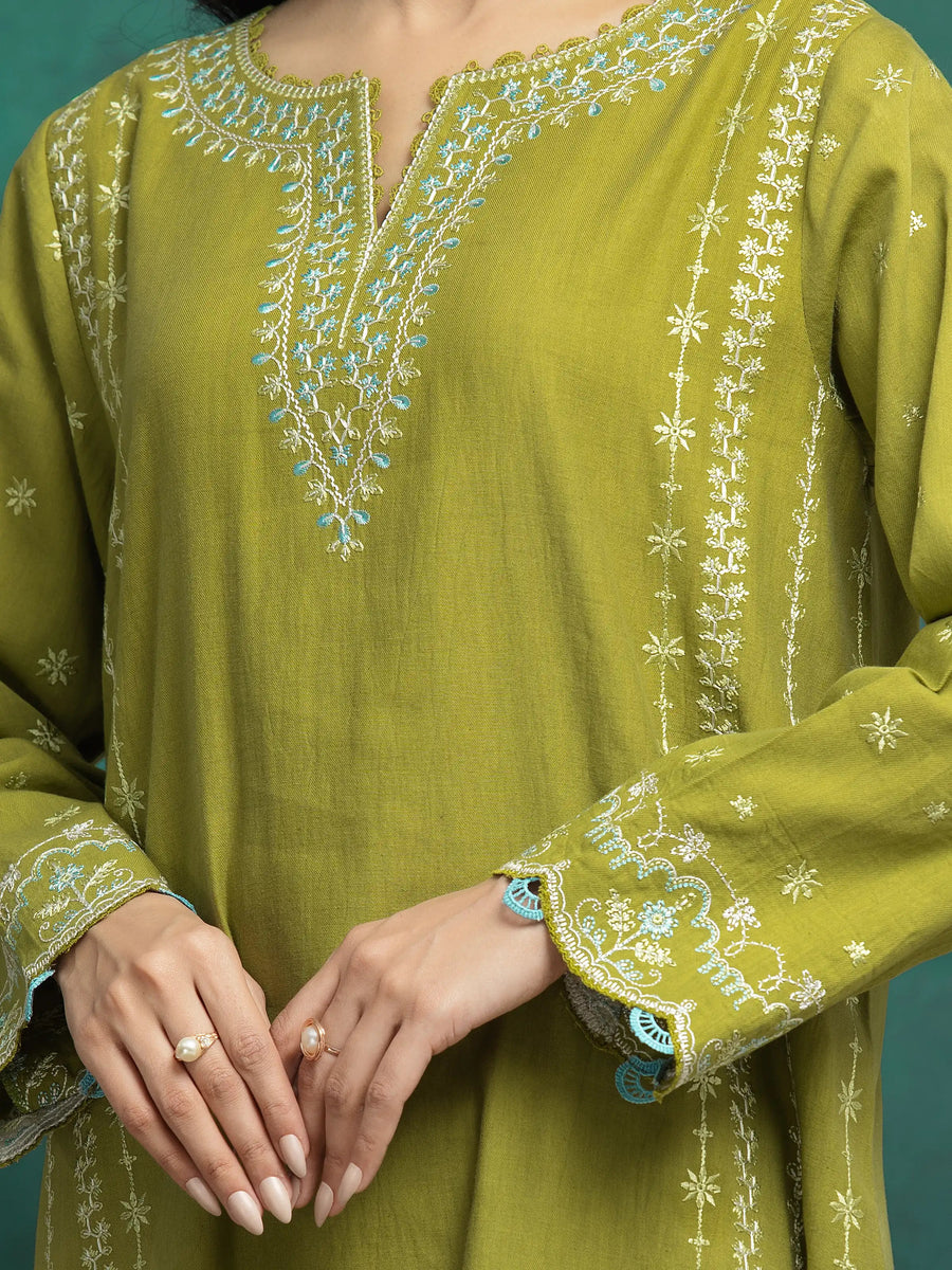 edenrobe Premium Festive Unstitched Cambric 3Pc Suit EWU5V2-31009