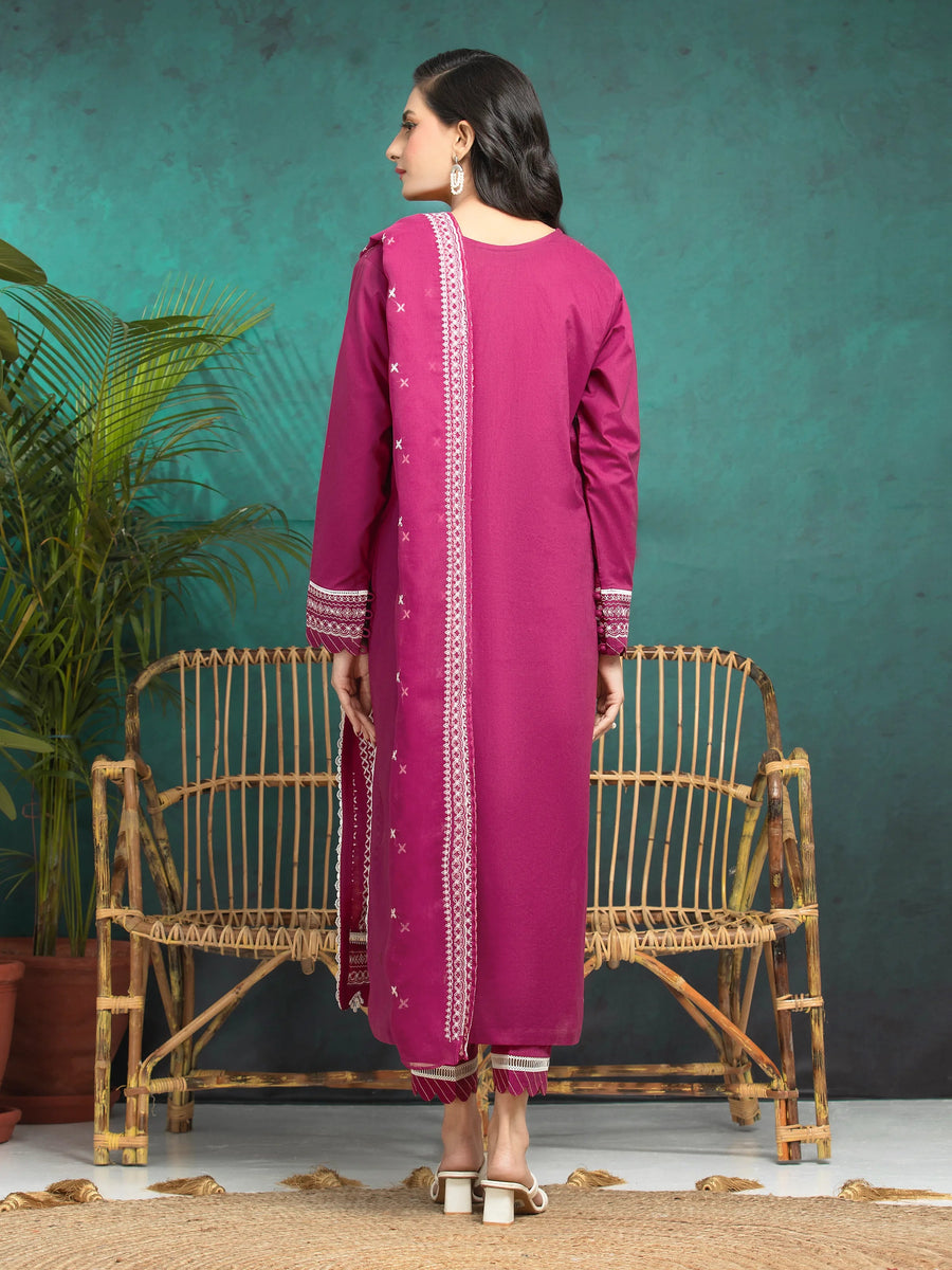 edenrobe Premium Festive Unstitched Cambric 3Pc Suit EWU5V2-31017