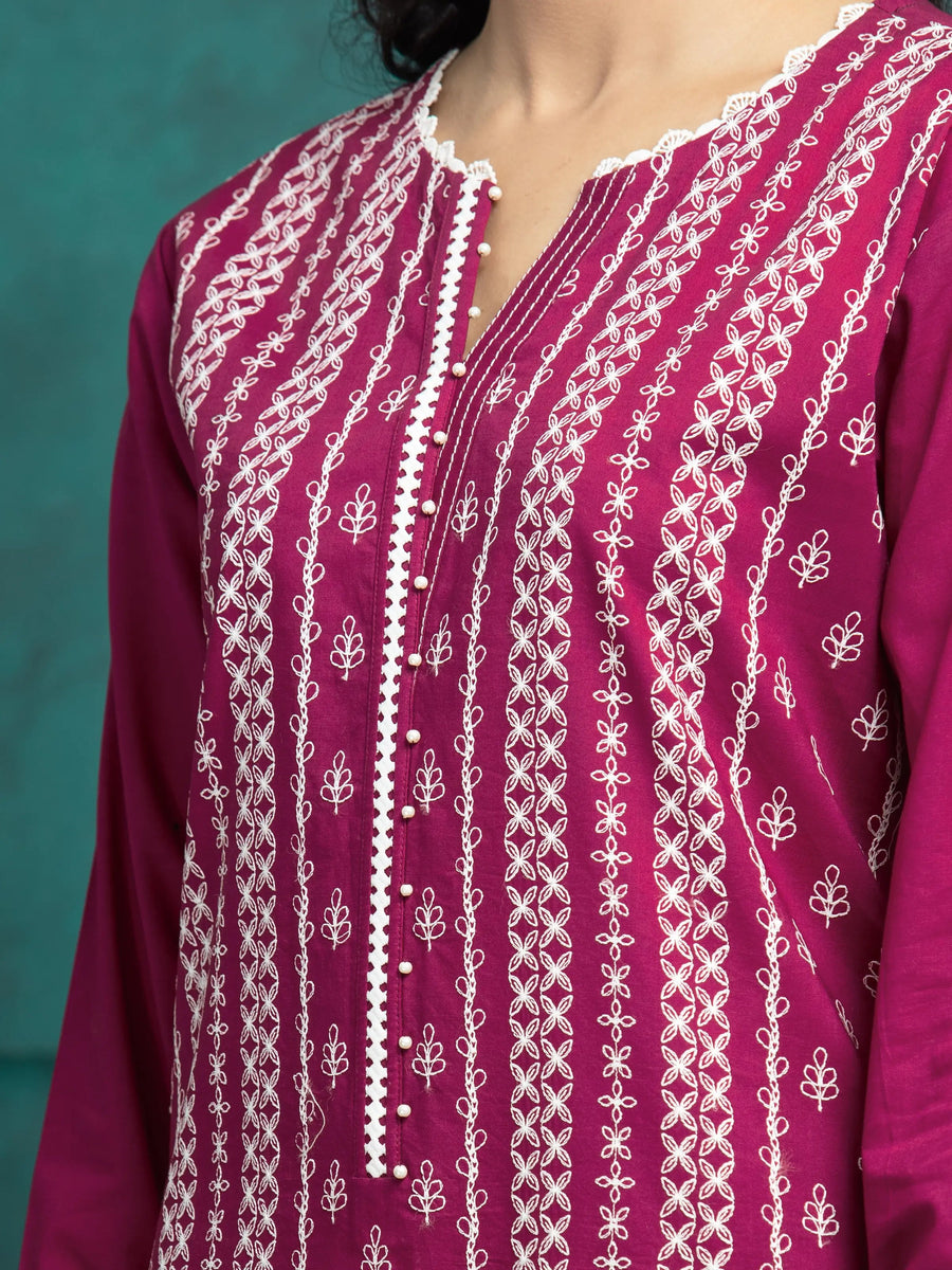 edenrobe Premium Festive Unstitched Cambric 3Pc Suit EWU5V2-31017
