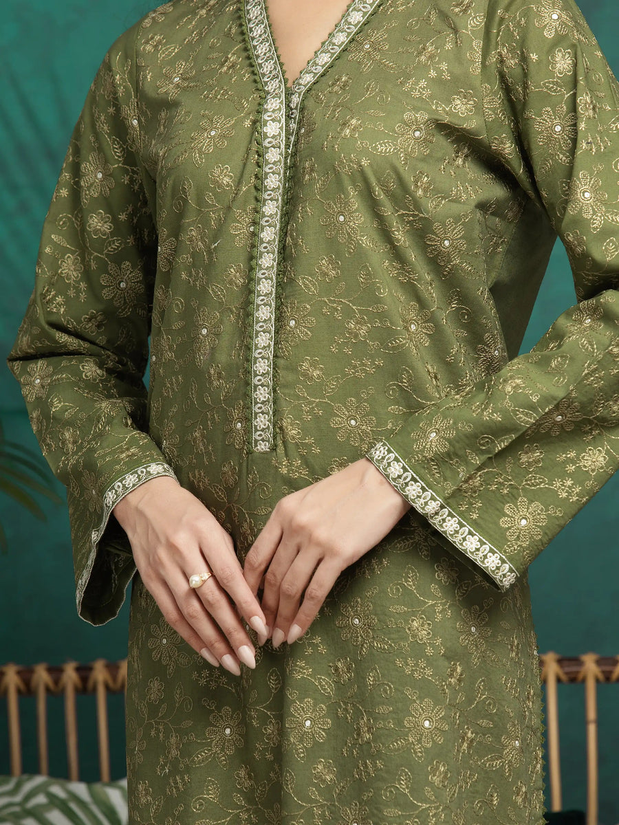 edenrobe Premium Festive Unstitched Cambric 3Pc Suit EWU5V2-31018