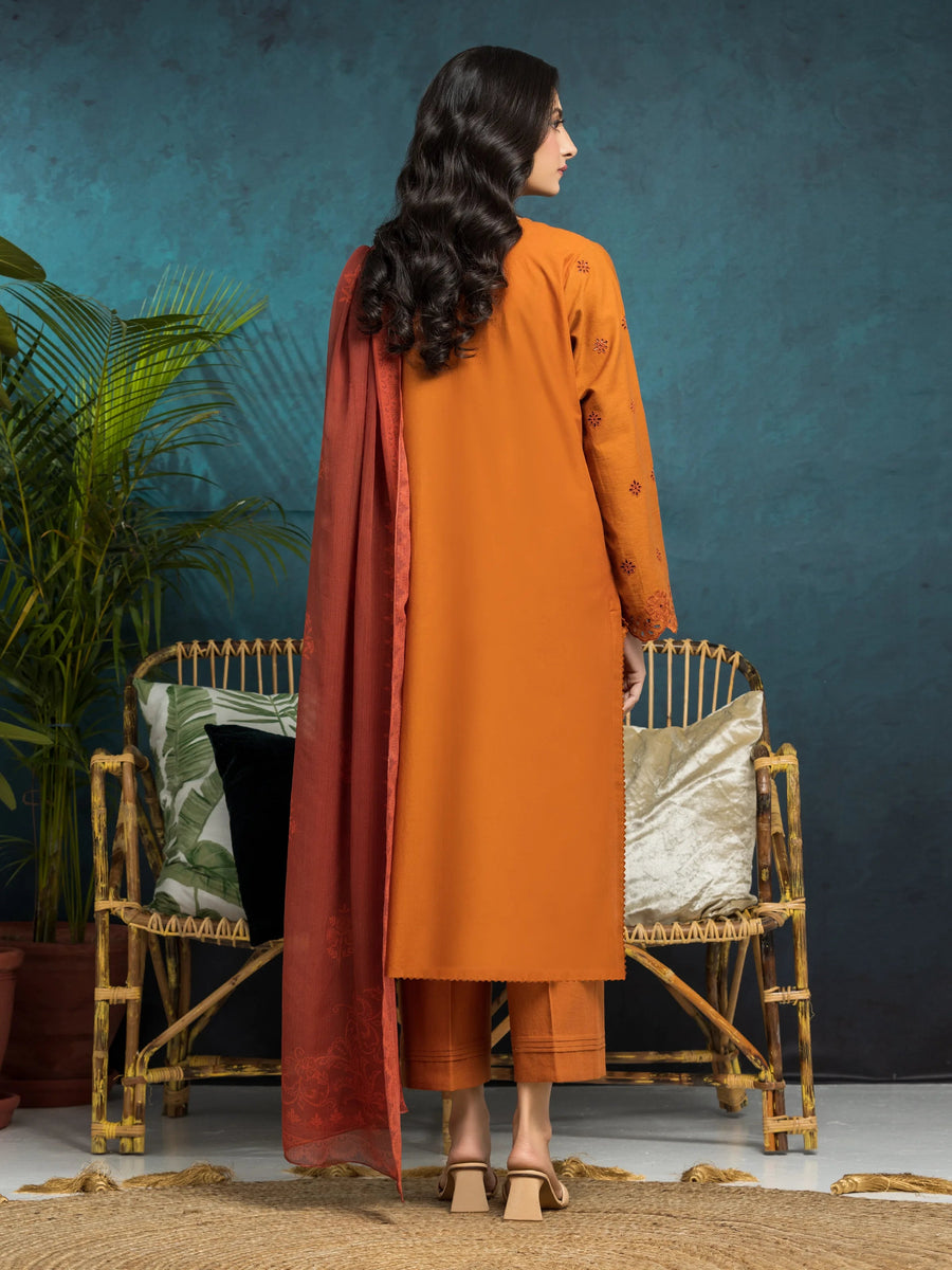 edenrobe Premium Festive Unstitched Cambric 3Pc Suit EWU5V2-31021