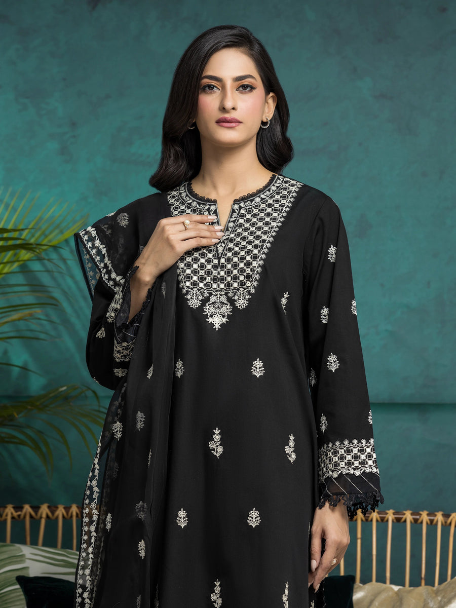 edenrobe Premium Festive Unstitched Cambric 3Pc Suit EWU5V2-31025