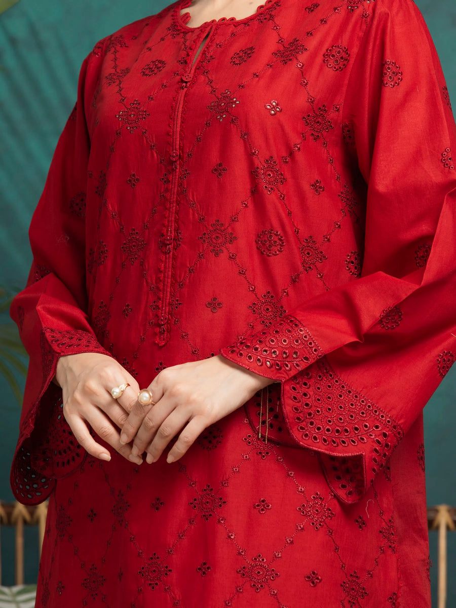 edenrobe Premium Festive Unstitched Cambric 3Pc Suit EWU5V2-31029