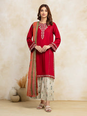 edenrobe Premium Festive Unstitched Cambric 3Pc Suit EWU5V2-31030